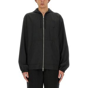 GIVENCHY Logo Zip-Up Hoodie Men BLACK Sweaters & Cardigans